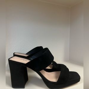 90s Inspired Chunky Suede Heels
